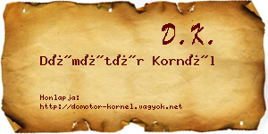 Dömötör Kornél névjegykártya
